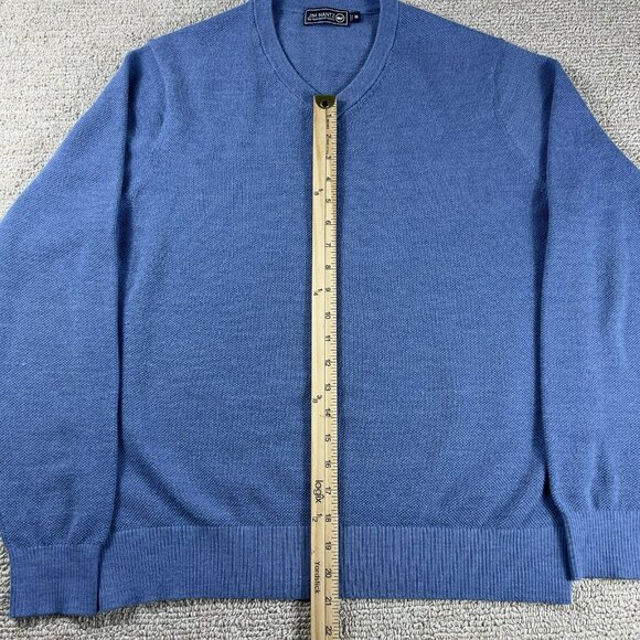 Jim Nantz Vineyard Vines Merino Wool V-Neck Sweater Blue Men’s Size Medium - Picture 4 of 8